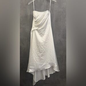 AMSALE White Midi Dress Size 4 B931